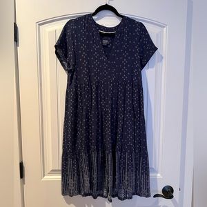 Anthropologie Maeve Navy Blue Dress